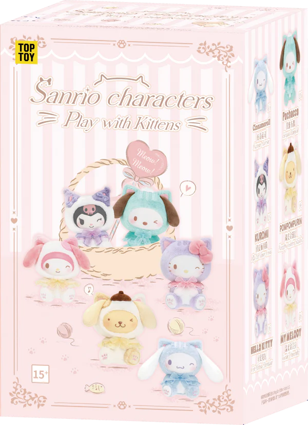 Sanrio characters Play with Kittens Series Plush Pendant Blind Box
