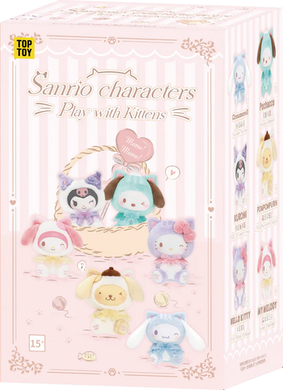 Sanrio characters Play with Kittens Series Plush Pendant Blind Box
