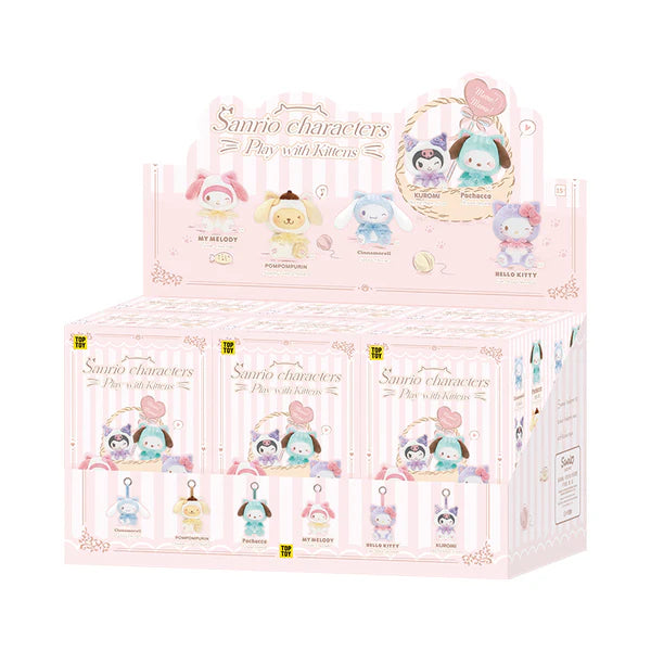 Sanrio characters Play with Kittens Series Plush Pendant Blind Box