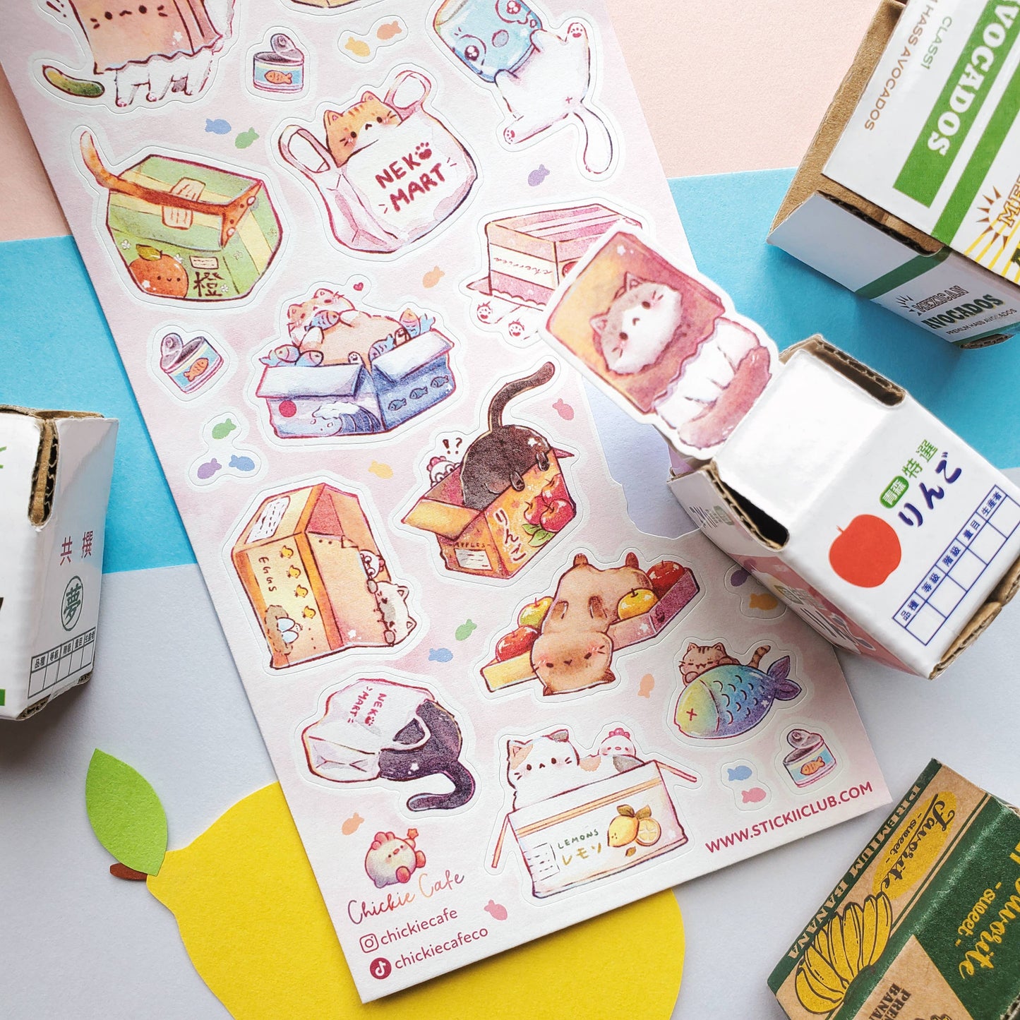 Neko Mart Sticker Sheet