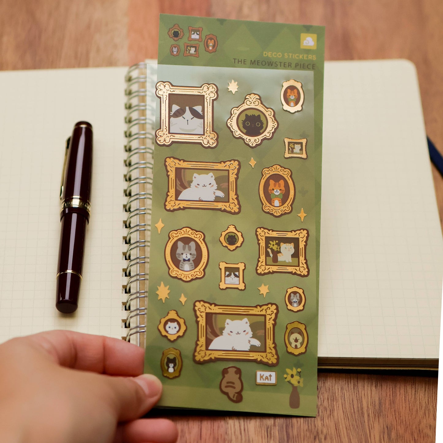 Sticker Sheet - Meowster Piece (Gold Foil)