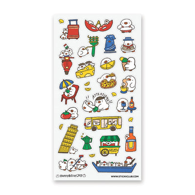 Duckies Do Italy Sticker Sheet