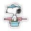 Peanuts® Waterproof Sticker - Snoopy Going To The Beach