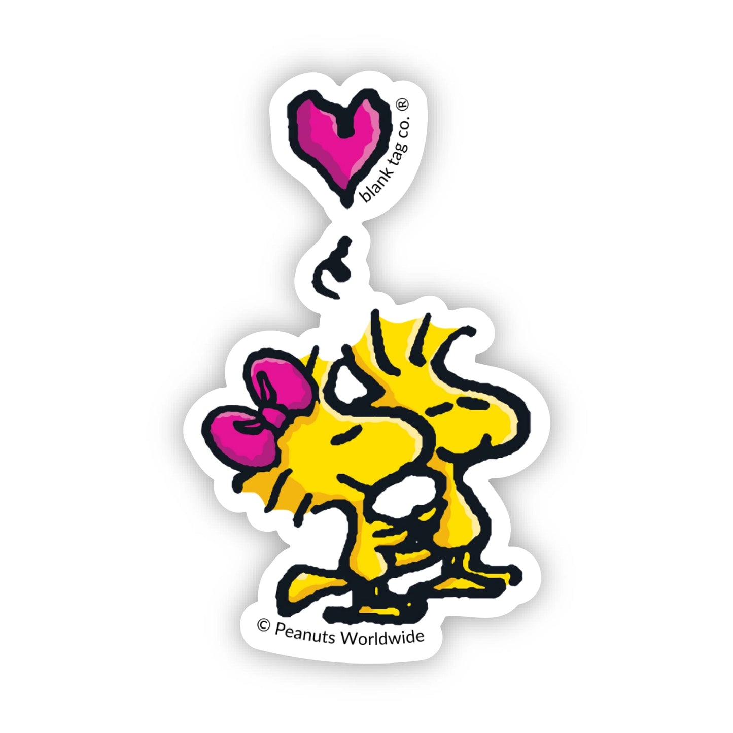 Peanuts® Waterproof Sticker - Woodstock in Love