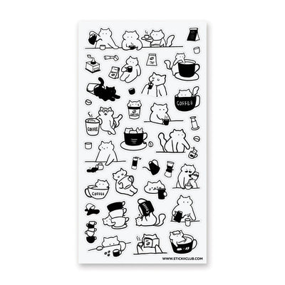 Caffeine Cats 1 Sticker Sheet