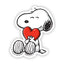 Peanuts® Waterproof Sticker - Snoopy in Love