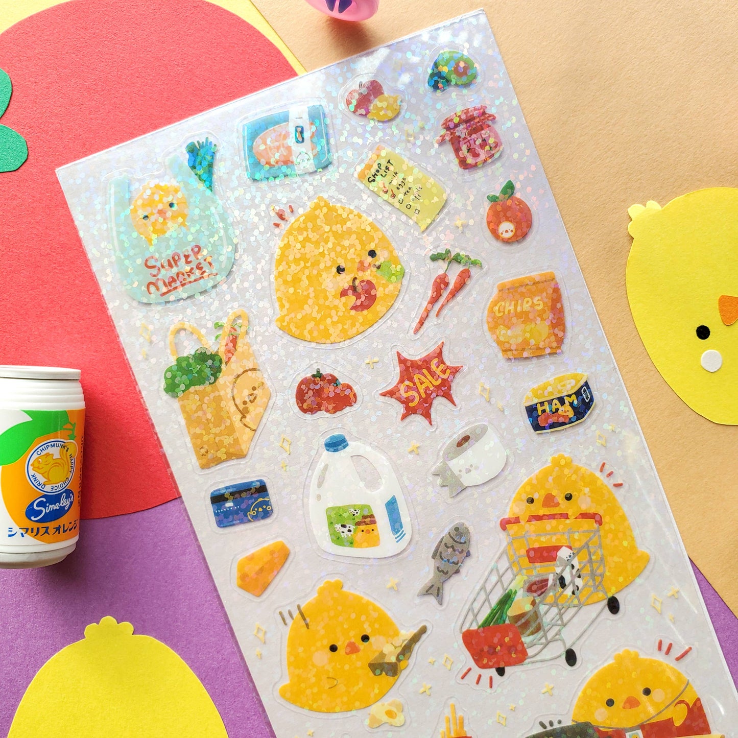 Supermarket Chicks Sticker Sheet