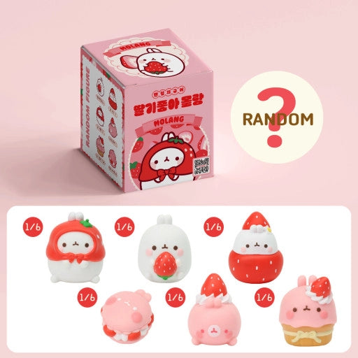 Molang Loves Strawberries Random Figure Box