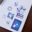 Sticker Sheet (Washi) - Rabbit and Shooting Stars