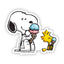 Peanuts® Waterproof Sticker - Snoopy and Woodstock Eatin