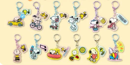 Snoopy Secret Acrylic Keychain Random