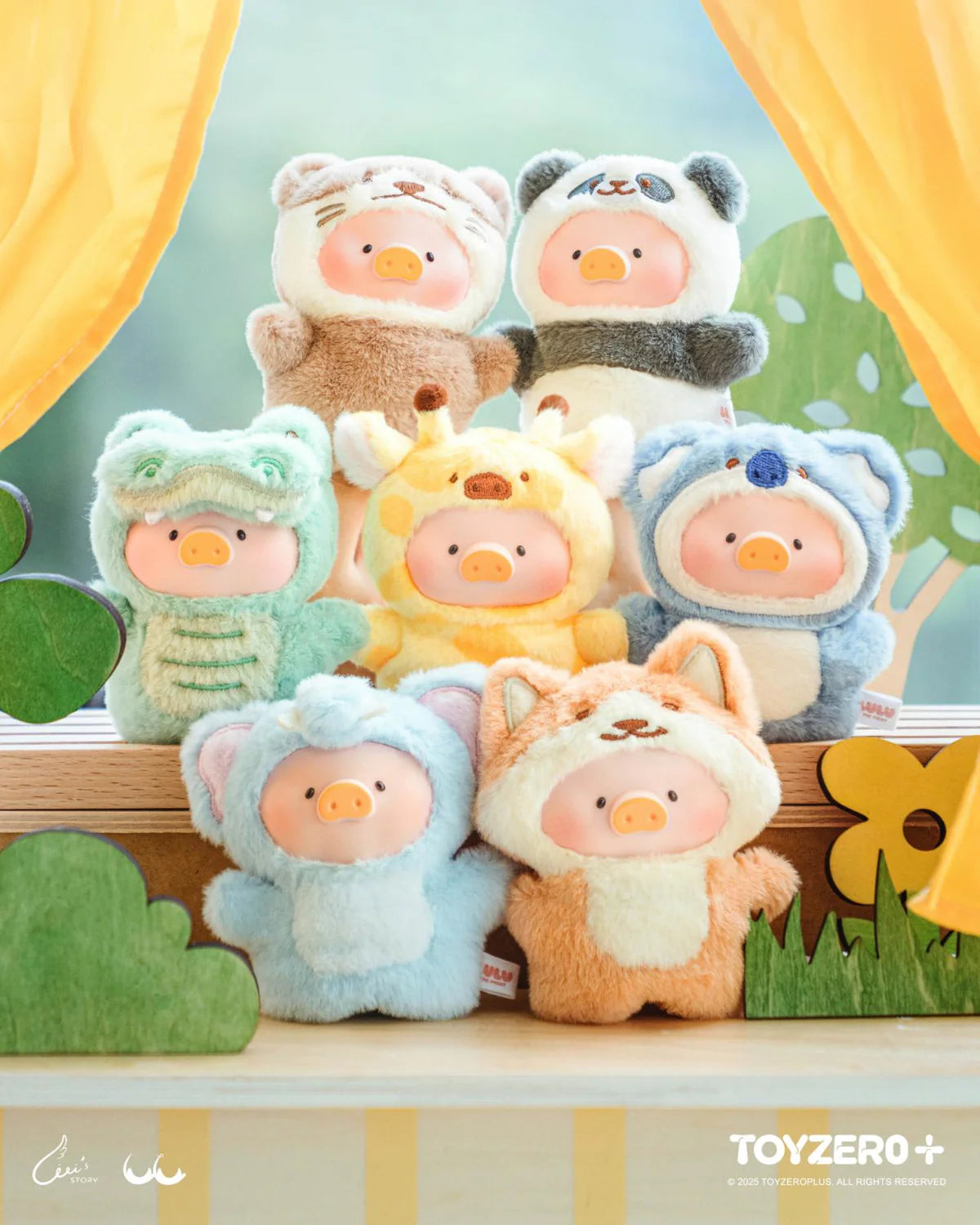 LuLu the Piggy Animal Party - Puppet Show PVC Face Plush Keychain (Blindbox)