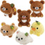 Japan San-X Tenori Plush (SS) Set - Rilakkuma : Chairoikoguma's Kumakyun Days